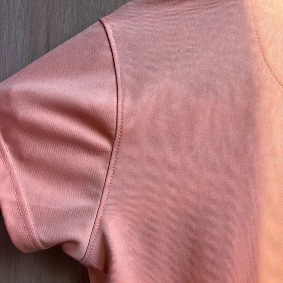 👚 Pebble Beach Women’s Golf Dry-Luxe Performance Zip-Up Polo in Peach - Picture 4 of 5